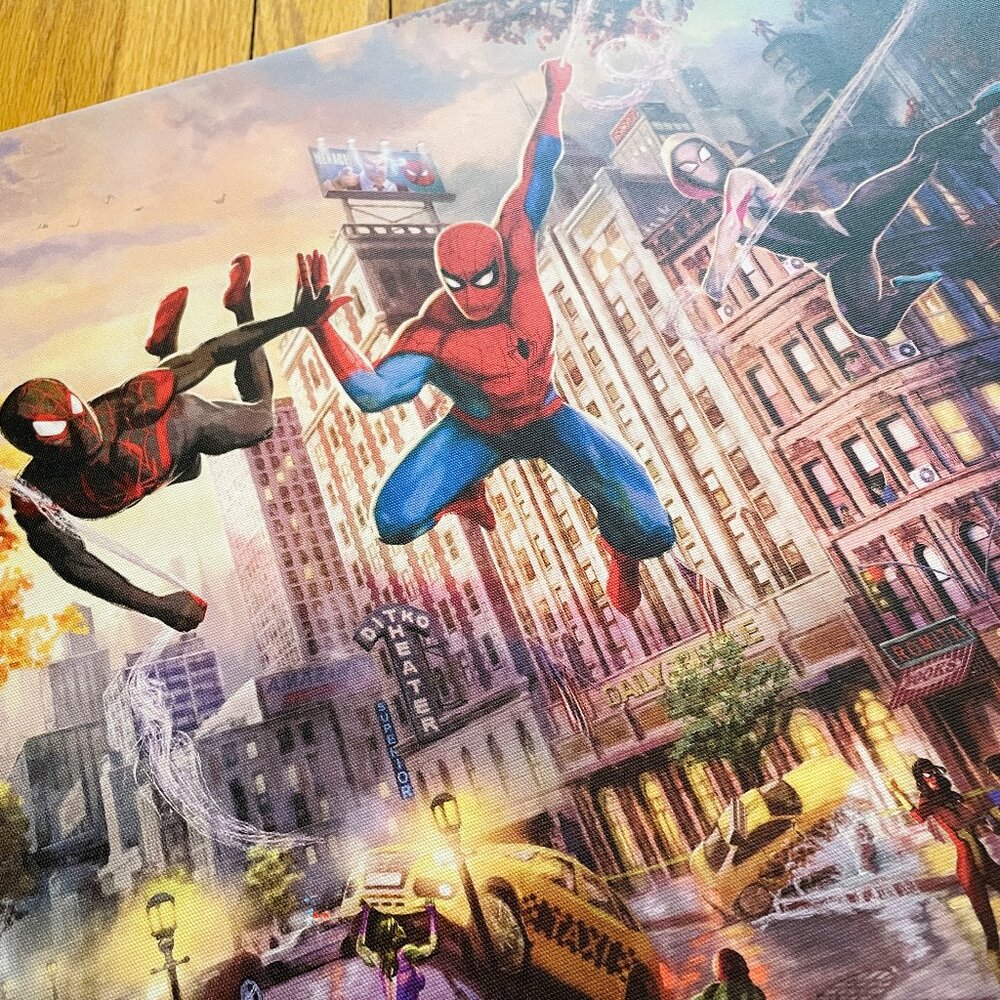 SPIDERMAN and BATMAN GOTHAM CITY Marvel Wall Art. Thomas Kinkade, Gallery Canvas - Picture 13 of 16